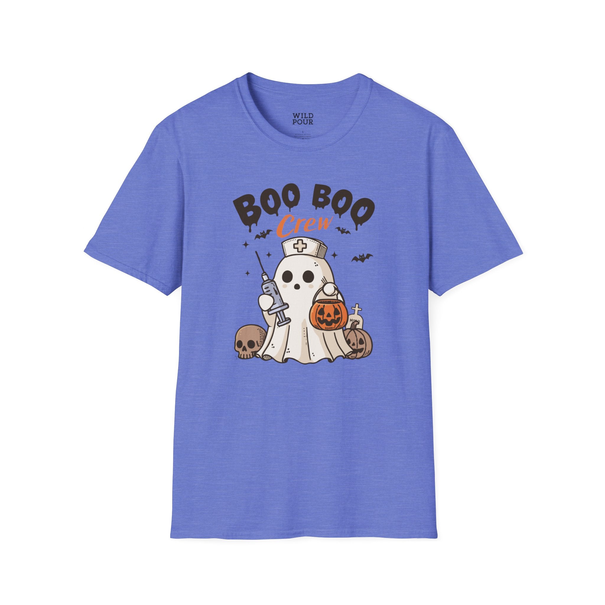 Boo Boo Crew Tee - Heather Royal / S - Wild Pour