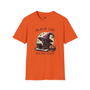 Black Cat Social Club Tee - Orange / S - Wild Pour