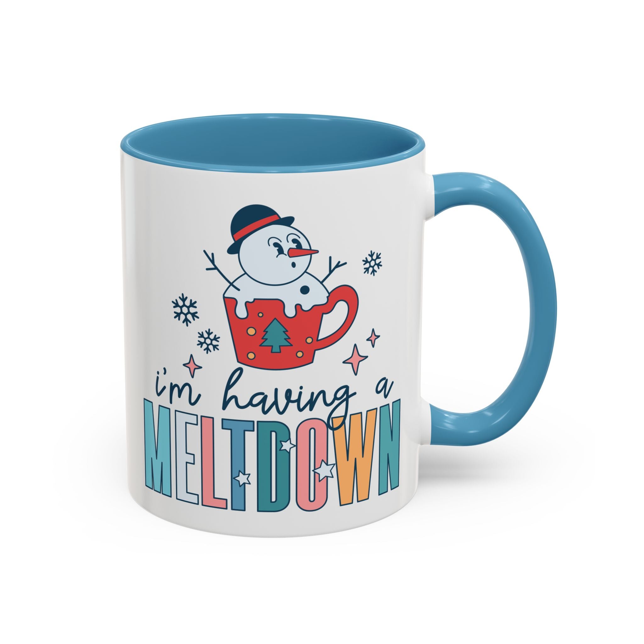 I'm Having a Meltdown, Snowman Mug - 11oz / Light Blue - Wild Pour