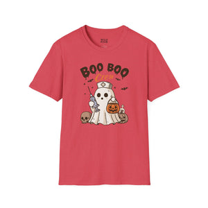 Boo Boo Crew Tee - Heather Red / S - Wild Pour