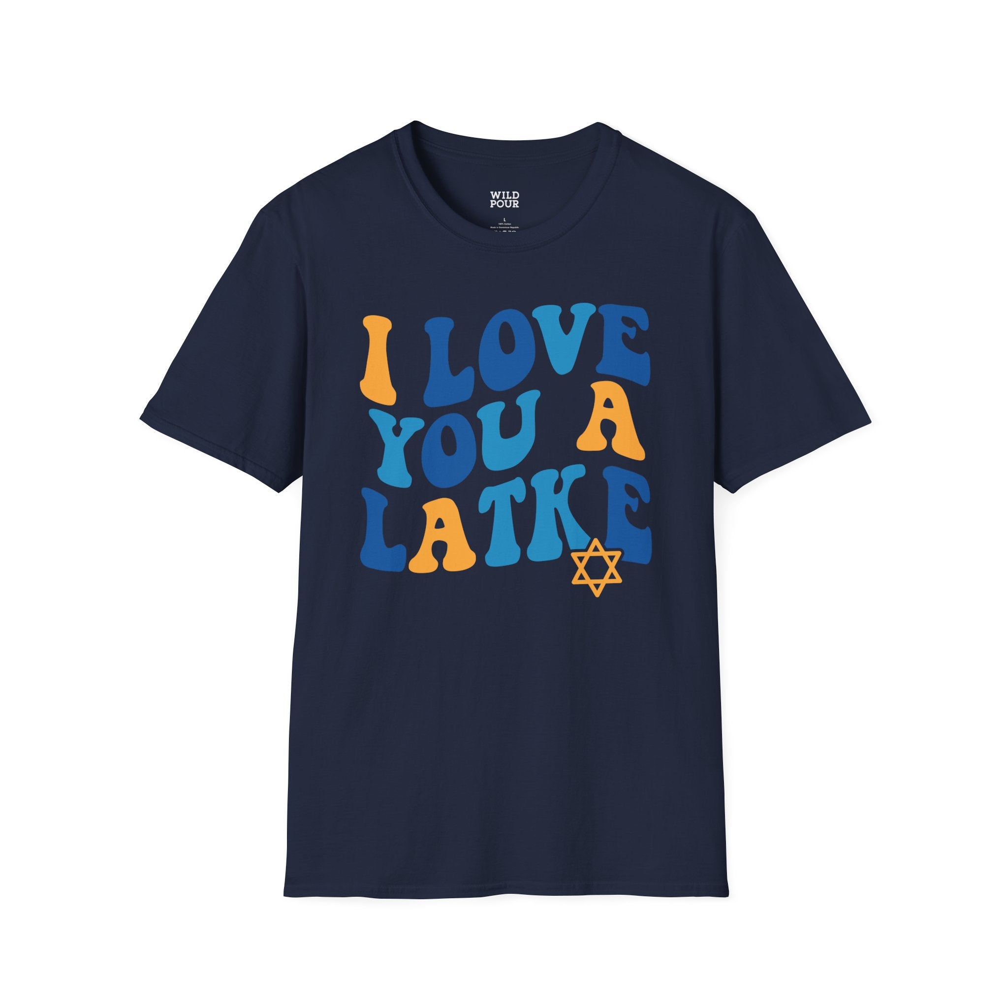 I Love You a Latke Tee - S / Navy - Wild Pour