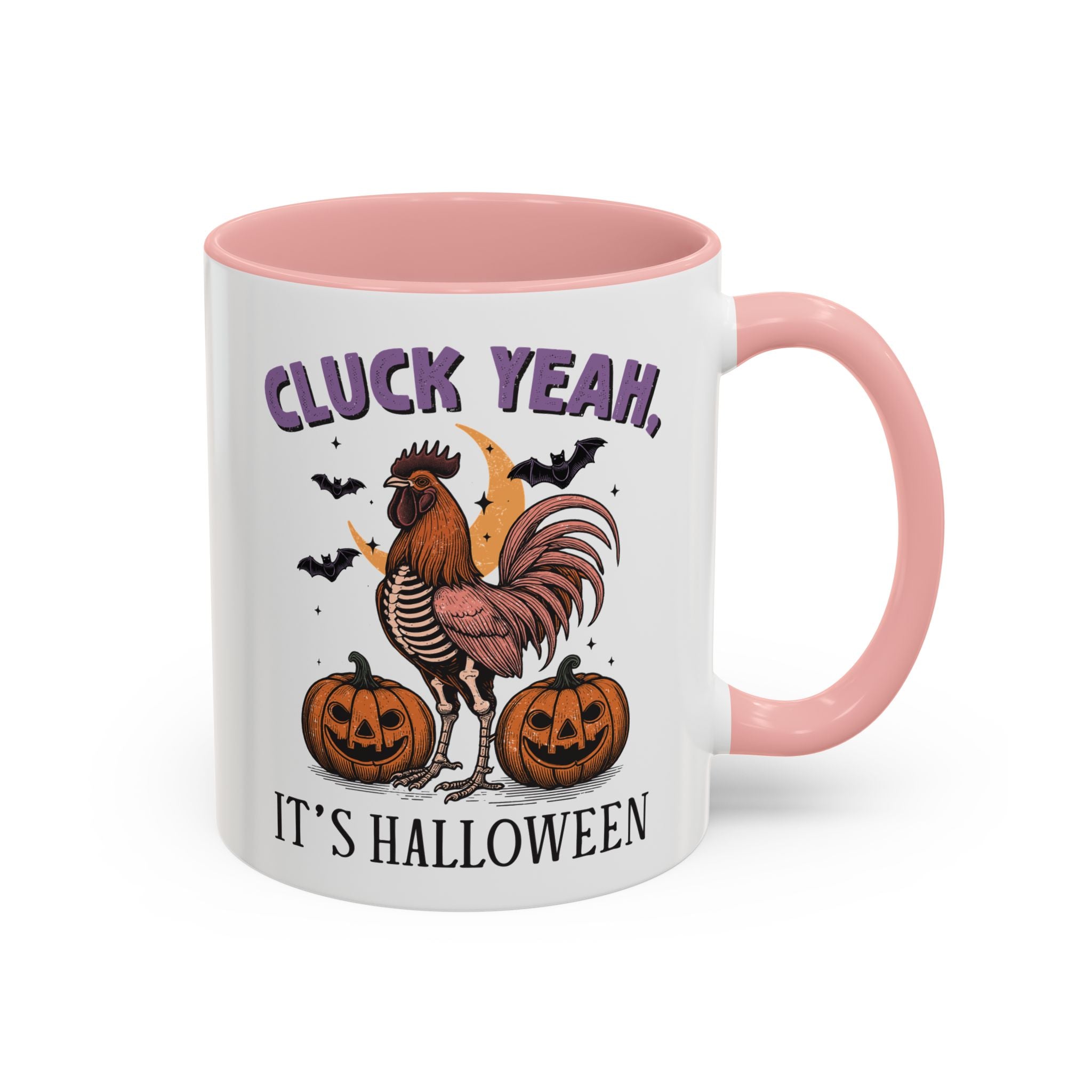 Cluck Yeah - Vintage Rooster Mug - 11oz / Pink - Wild Pour