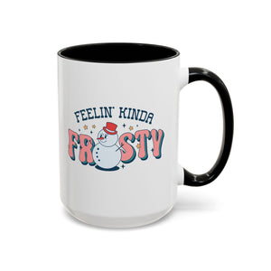 Feelin' Kinda Frosty, Snowman Mug - 15oz / Black - Wild Pour