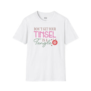 Don't Get Your Tinsel in a Tangle Tee - S / White - Wild Pour