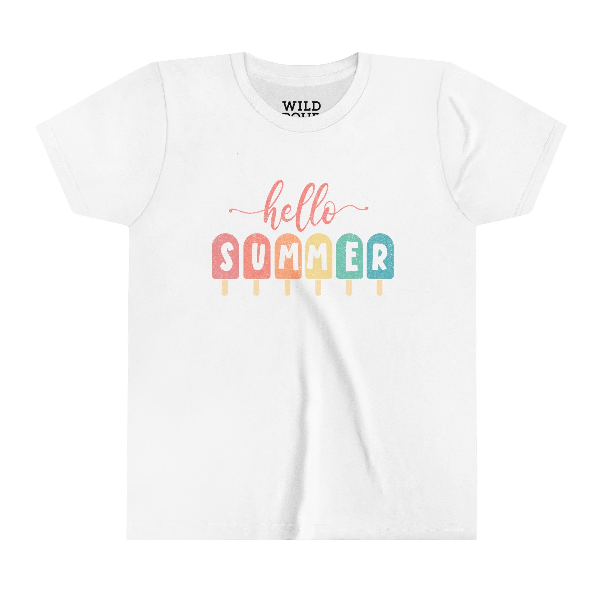 Hello Summer Youth Tee - White / S - Wild Pour