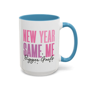 New Year, Same Me, Bigger Goals Mug - 15oz / Light Blue - Wild Pour