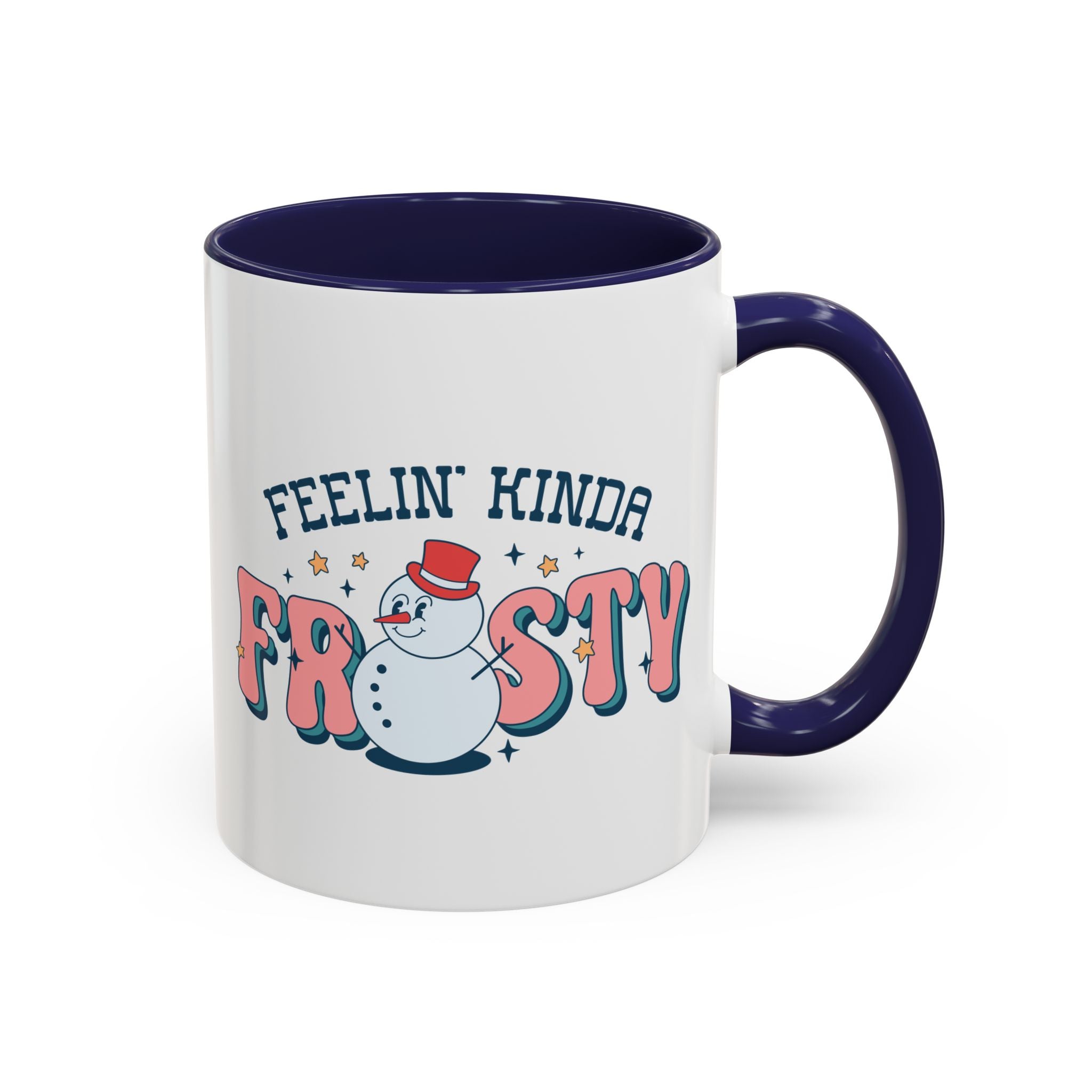 Feelin' Kinda Frosty, Snowman Mug - 11oz / Navy - Wild Pour