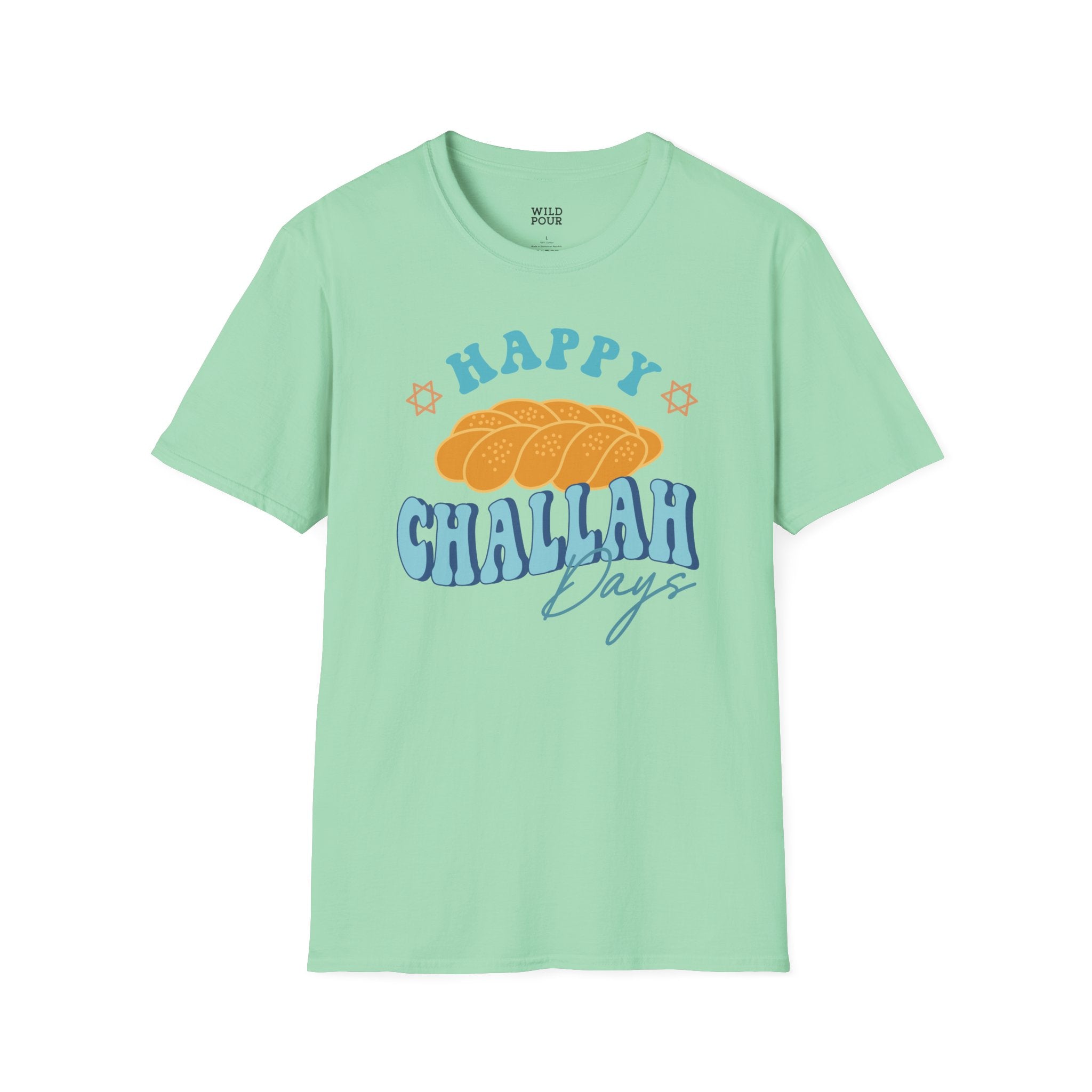 Happy Challah Days Tee - S / Mint Green - Wild Pour