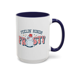 Feelin' Kinda Frosty, Snowman Mug - 15oz / Navy - Wild Pour