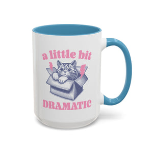 A Little Bit Dramatic Cat Mug - 15oz / Light Blue - Wild Pour