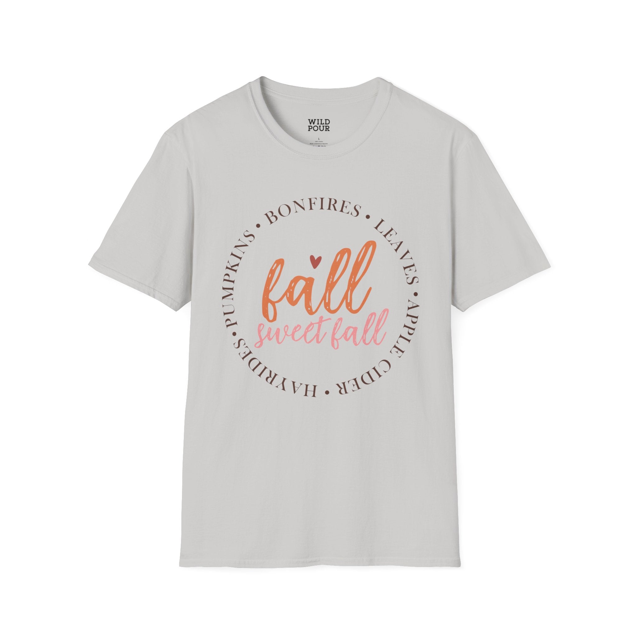 Fall, Sweet Fall Tee - Ice Grey / S - Wild Pour