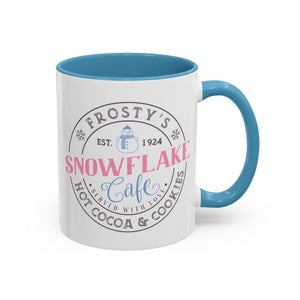 Frosty's Snowflake Cafe, Snowman Mug - 11oz / Light Blue - Wild Pour