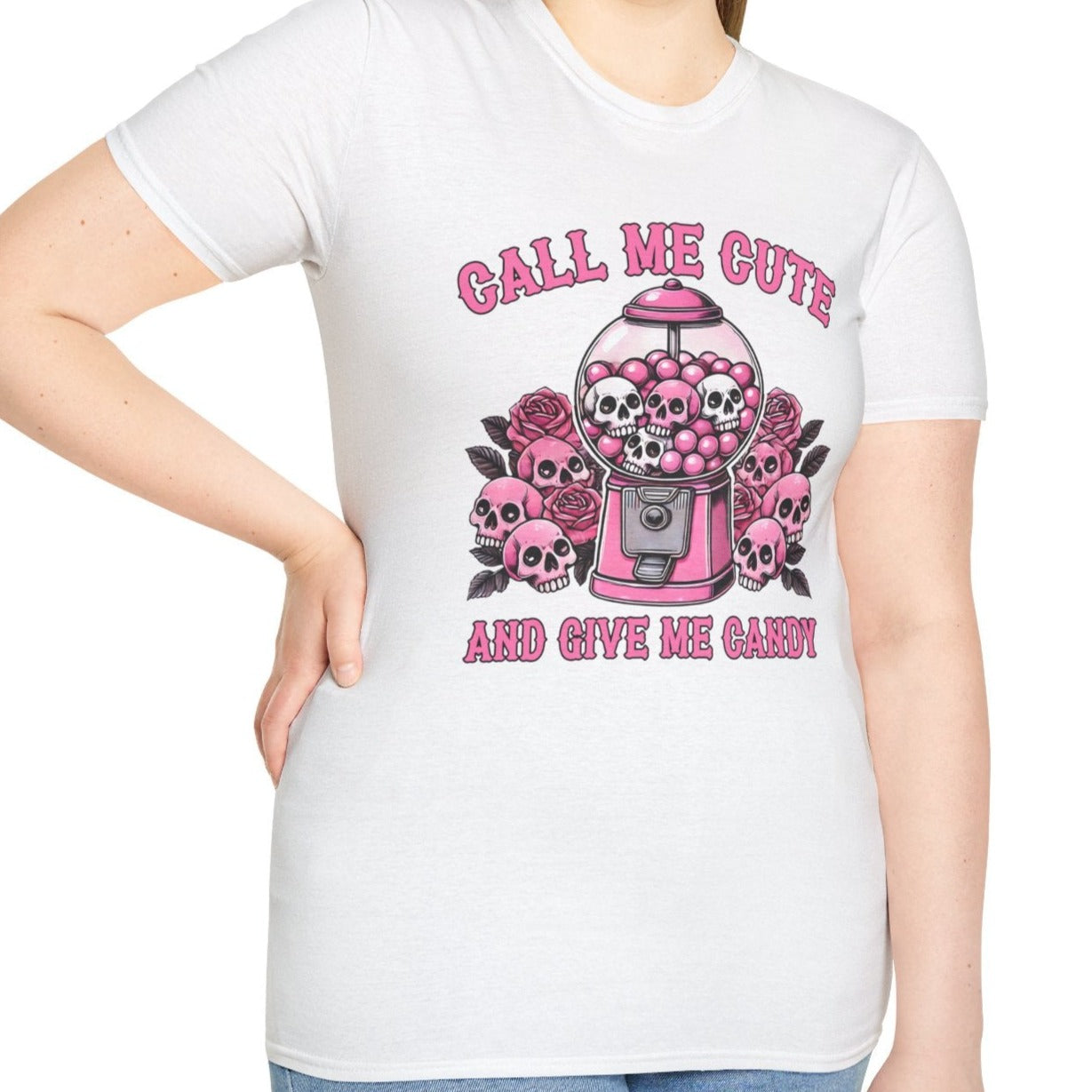 Call Me Cute and Give Me Candy Tee - Wild Pour