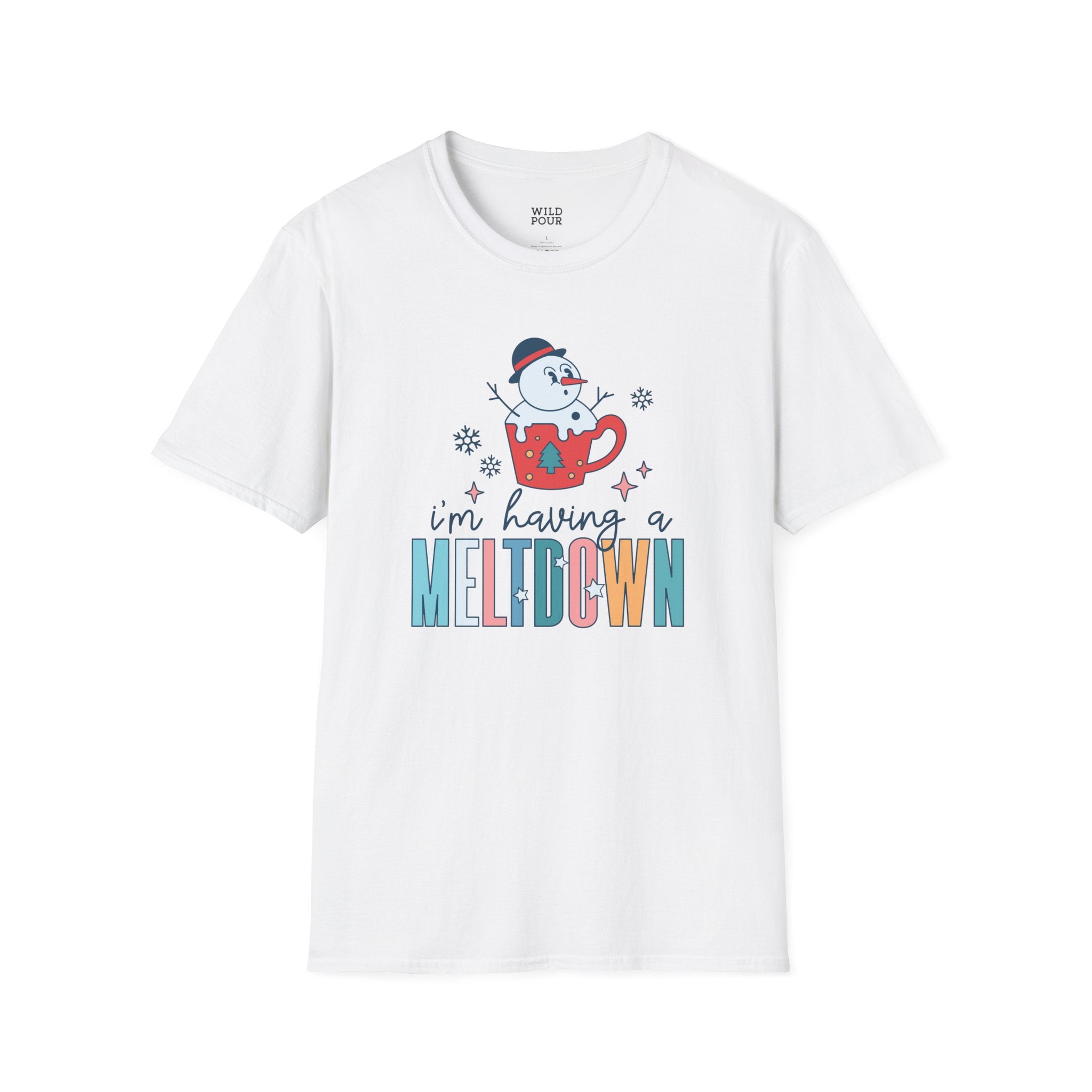 I'm Having a Meltdown, Snowman Tee - S / White - Wild Pour