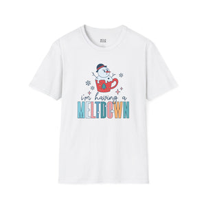 I'm Having a Meltdown, Snowman Tee - S / White - Wild Pour