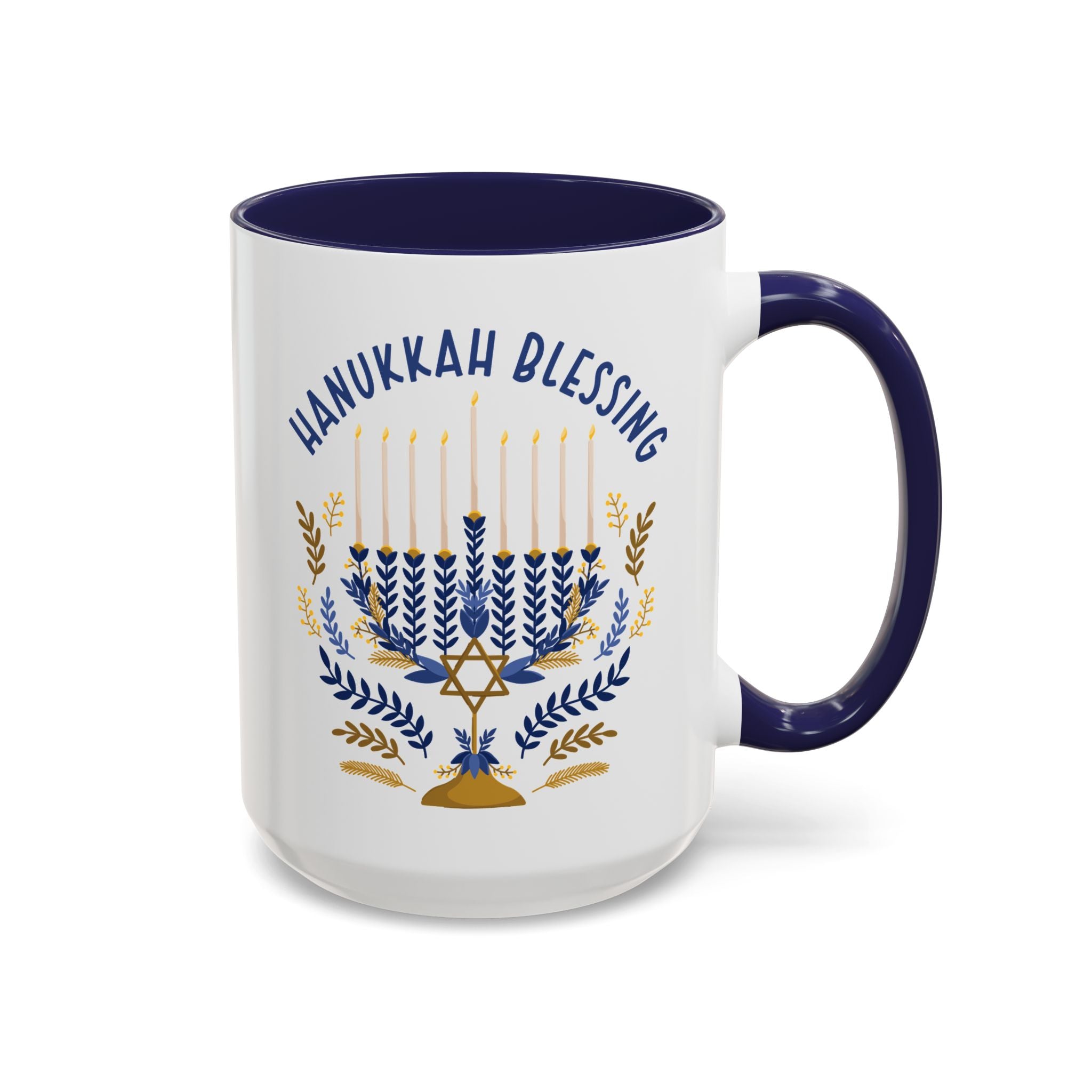 Hanukkah Blessings Mug - 15oz / Navy - Wild Pour