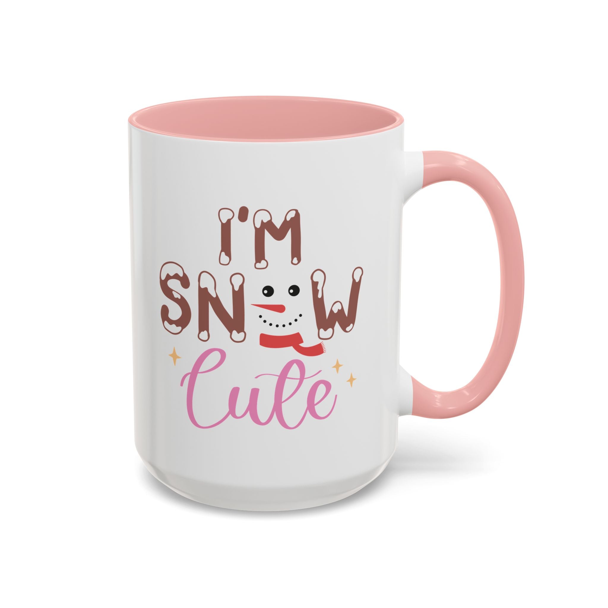 I'm Snow Cute, Snowman Mug - 15oz / Pink - Wild Pour