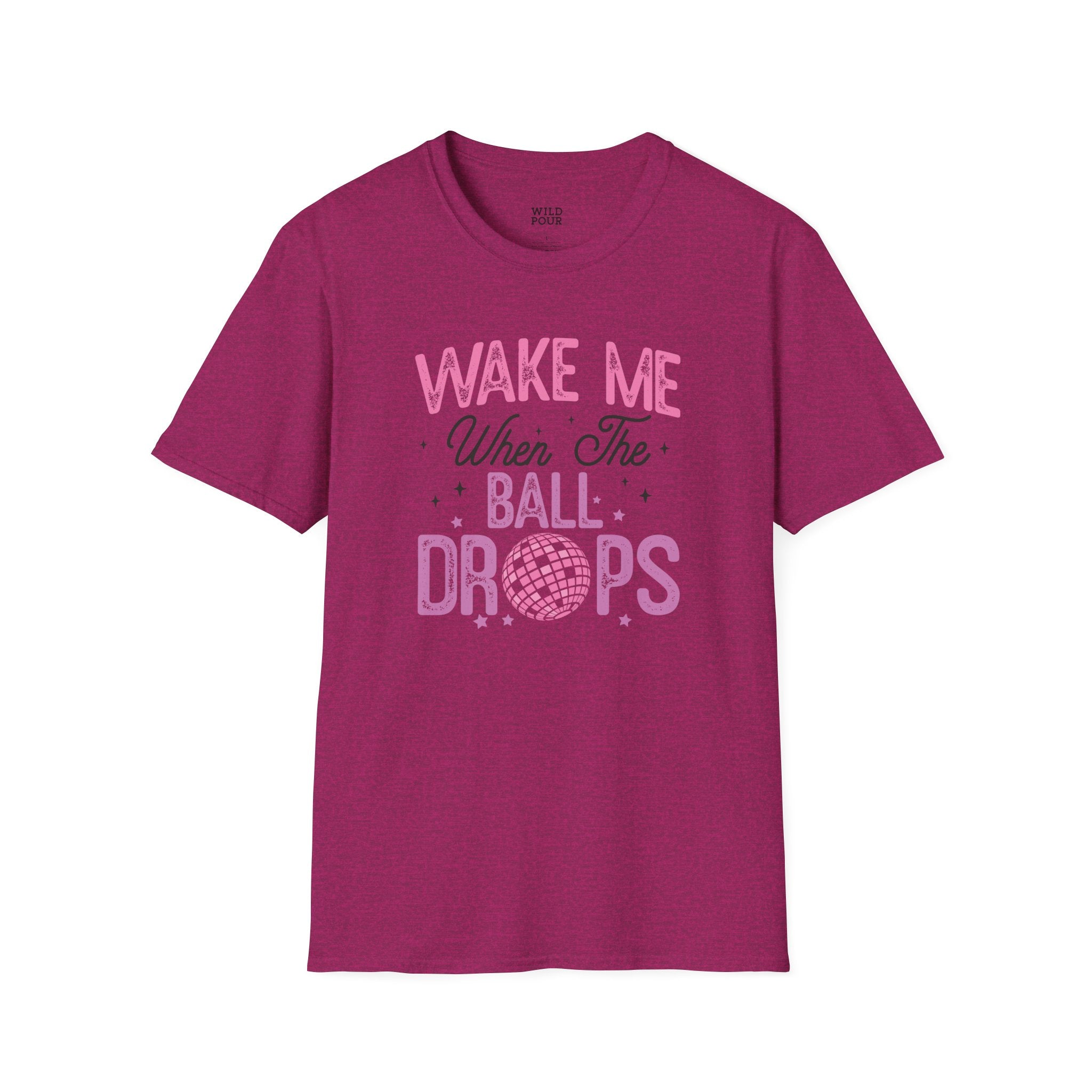 Wake Me When the Ball Drops Tee - S / Antique Heliconia - Wild Pour