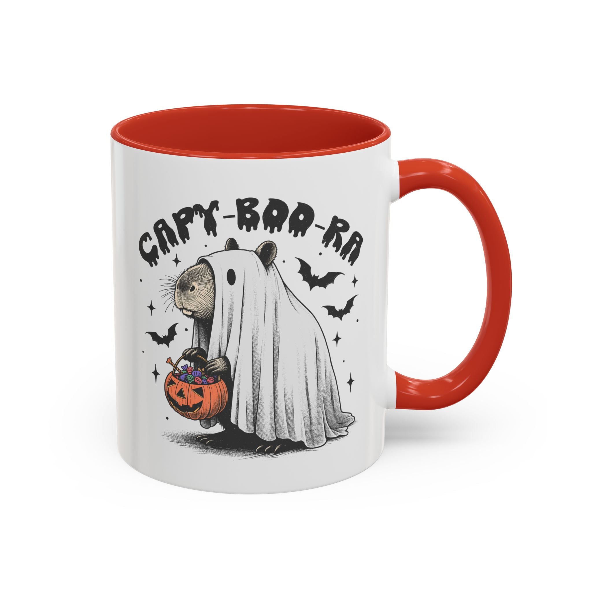 Capy Boo Ra, Capybara Mug - 11oz / Red - Wild Pour