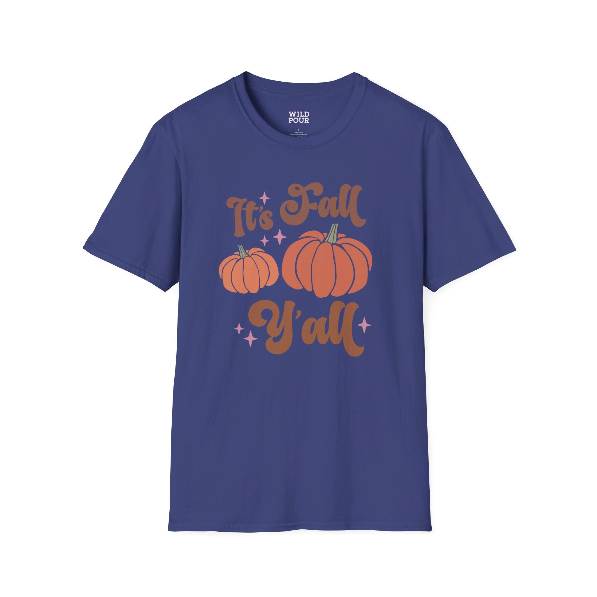 It's Fall Y'all, Autumn Tee - M / Metro Blue - Wild Pour