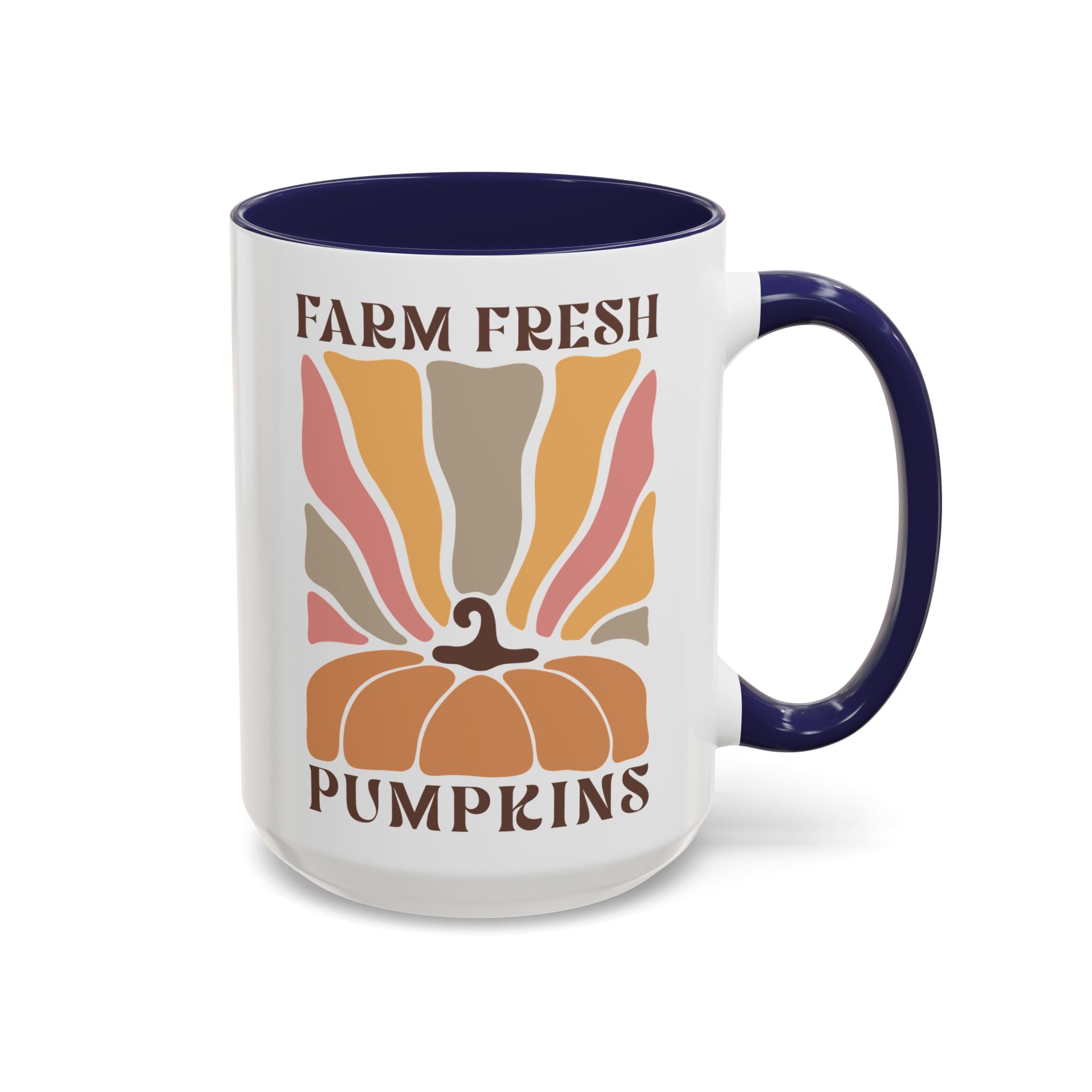 Farm Fresh Pumpkins Mug - 15oz / Navy - Wild Pour