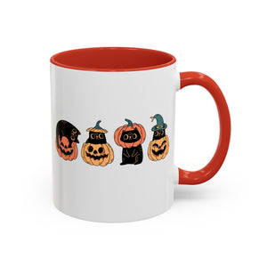 Black Cats and Pumpkins Mug - 11oz / Red - Wild Pour