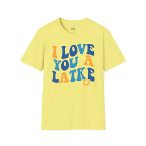 I Love You a Latke Tee - S / Cornsilk - Wild Pour