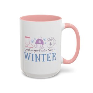 Just a Girl Who Loves Winter Mug - 15oz / Pink - Wild Pour