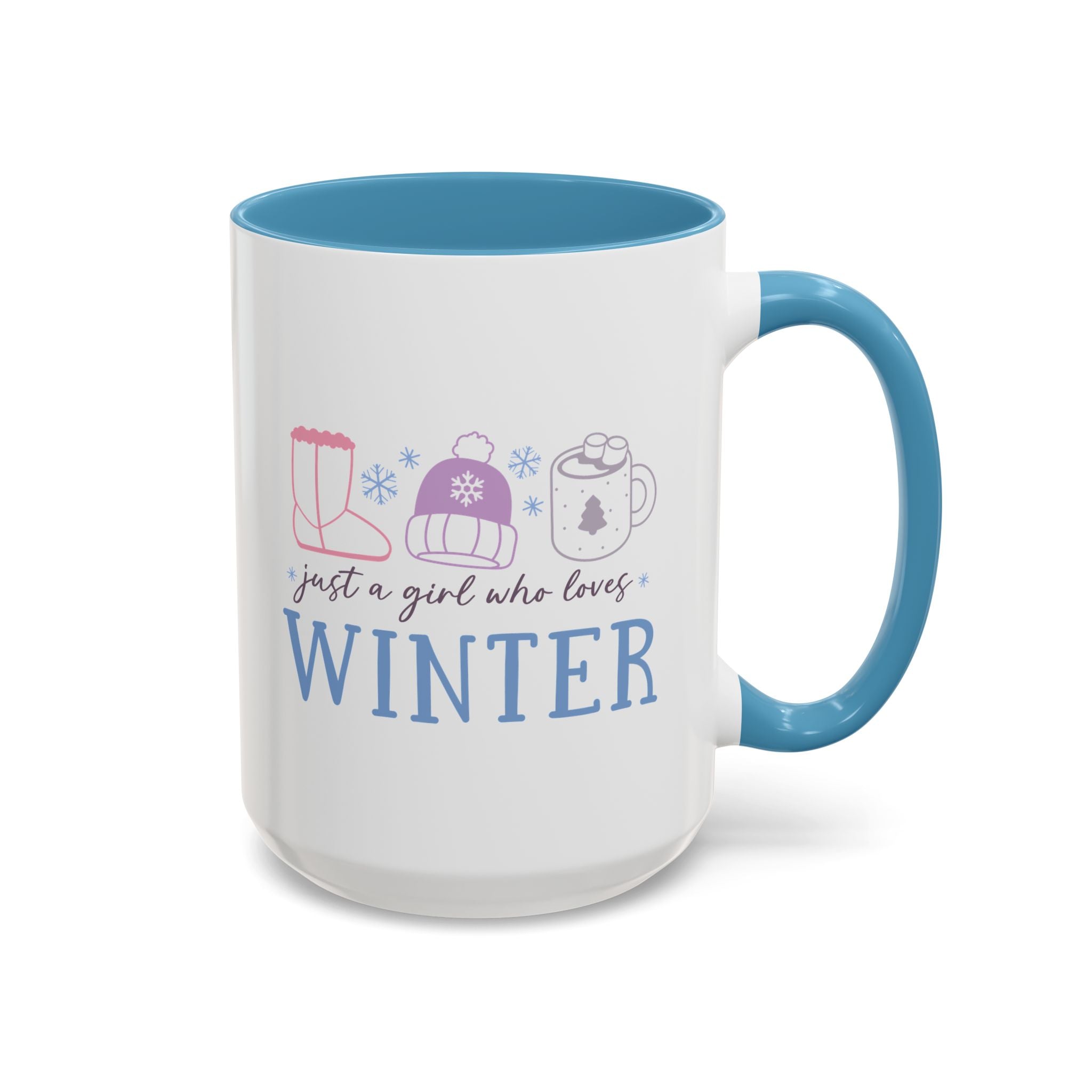 Just a Girl Who Loves Winter Mug - 15oz / Light Blue - Wild Pour