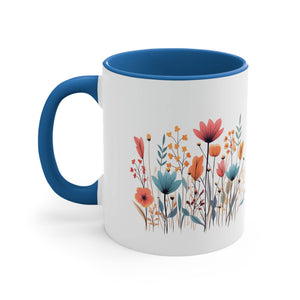 Spring Wildflowers, 15oz 11oz Coffee Mug, Boho Wildflowers Cottagecore, Flower Garden Lover, Gift For Her, Botanical, Spring Floral Nature - Wild Pour