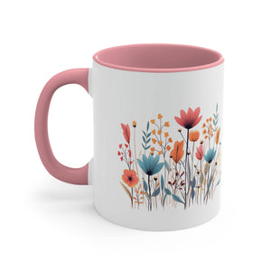 Spring Wildflowers, 15oz 11oz Coffee Mug, Boho Wildflowers Cottagecore, Flower Garden Lover, Gift For Her, Botanical, Spring Floral Nature - Wild Pour